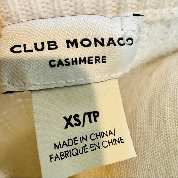 Club Monaco Women's Ivory Crewneck Sweater
